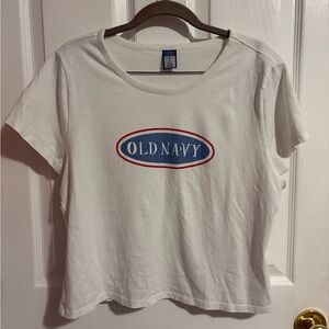 Old Navy Reissue Classic White Cropped Tee